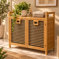 Eco-Friendly Bamboo Tilt-Out Laundry Hamper & Storage Cabinet