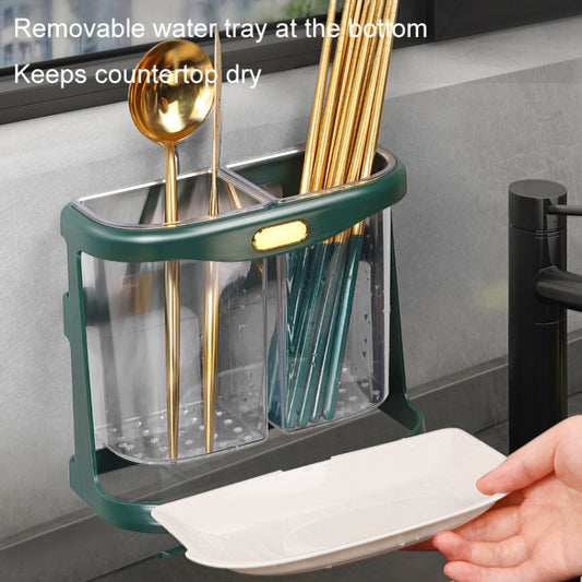 Portion Cutlery Holder With Drainer