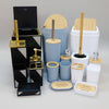 Modern Eco-Bamboo & Rhinestone Bathroom Organizer Set