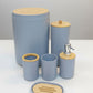 Modern Eco-Bamboo & Rhinestone Bathroom Organizer Set