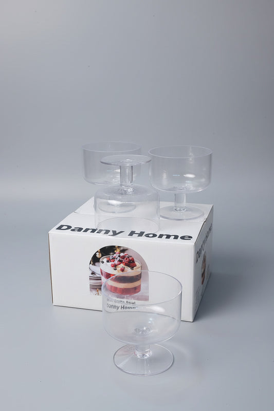 Danny Home Premium Glass Mini Trifle Bowls Set