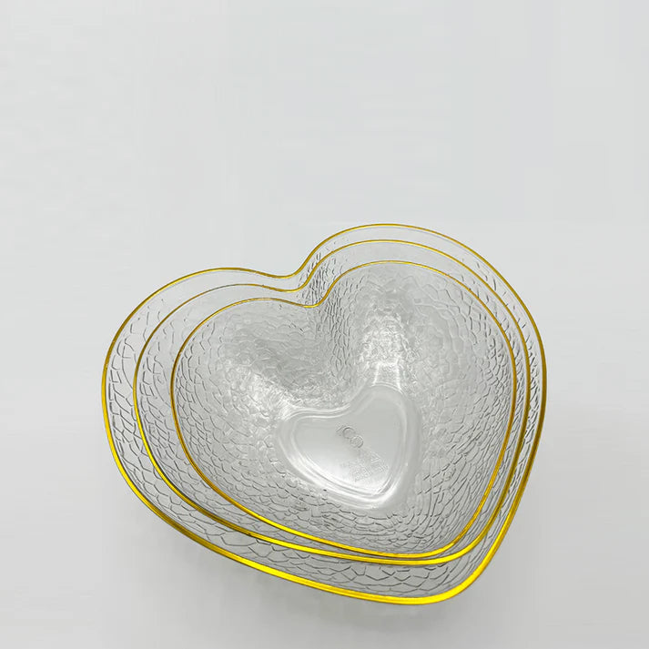 3Pcs Acrylic Heart Shape Tray