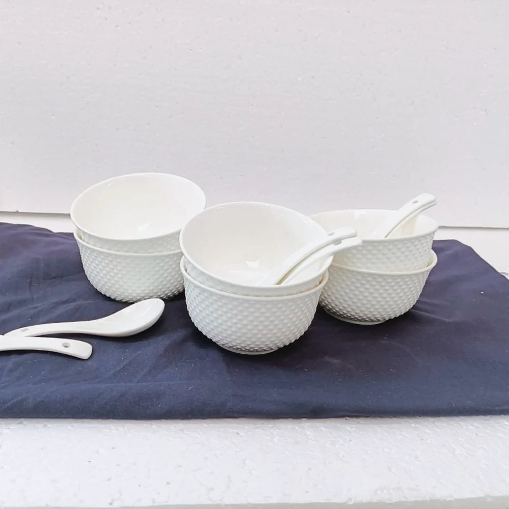 7Pcs Ceramic Soup Bowl Set