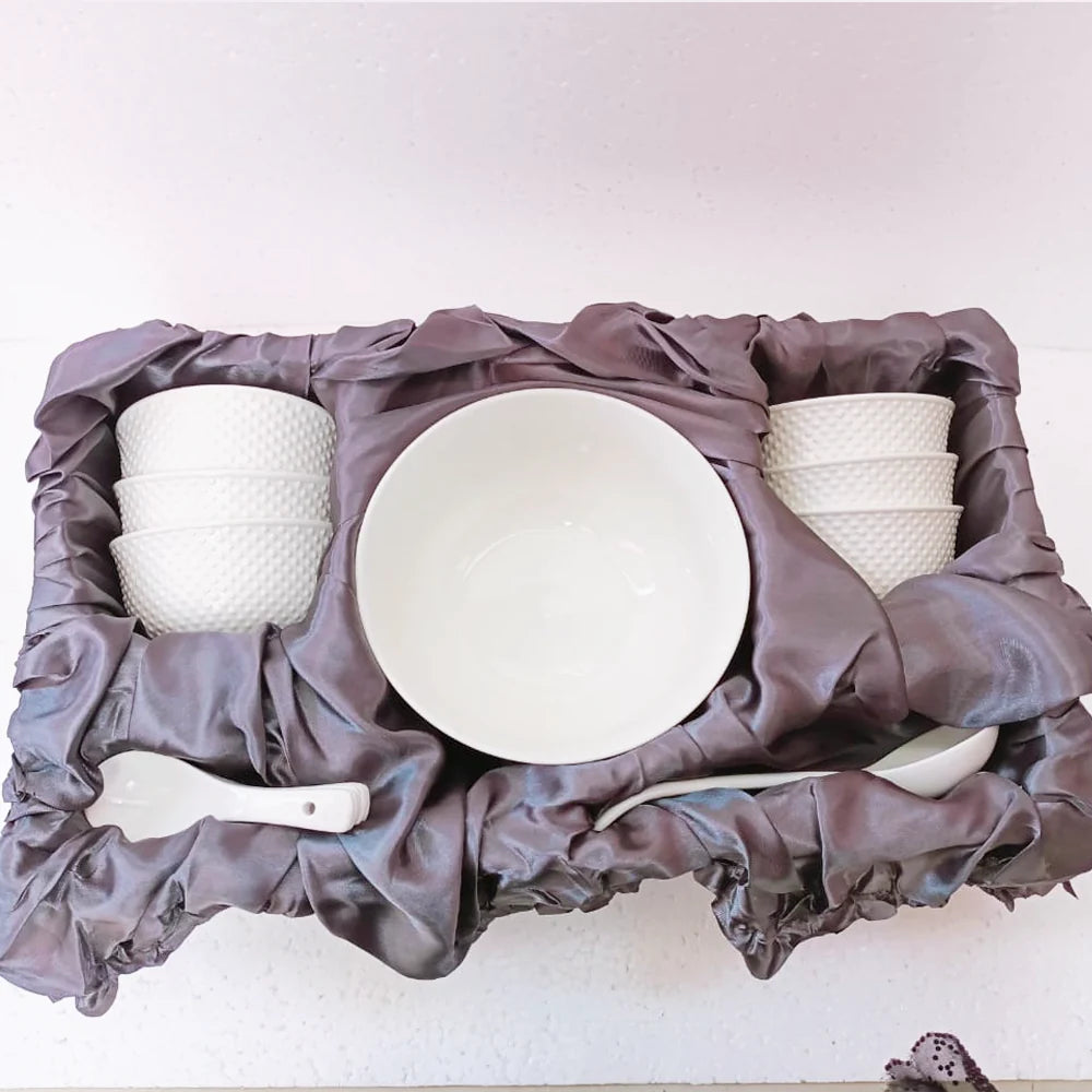 7Pcs Ceramic Soup Bowl Set