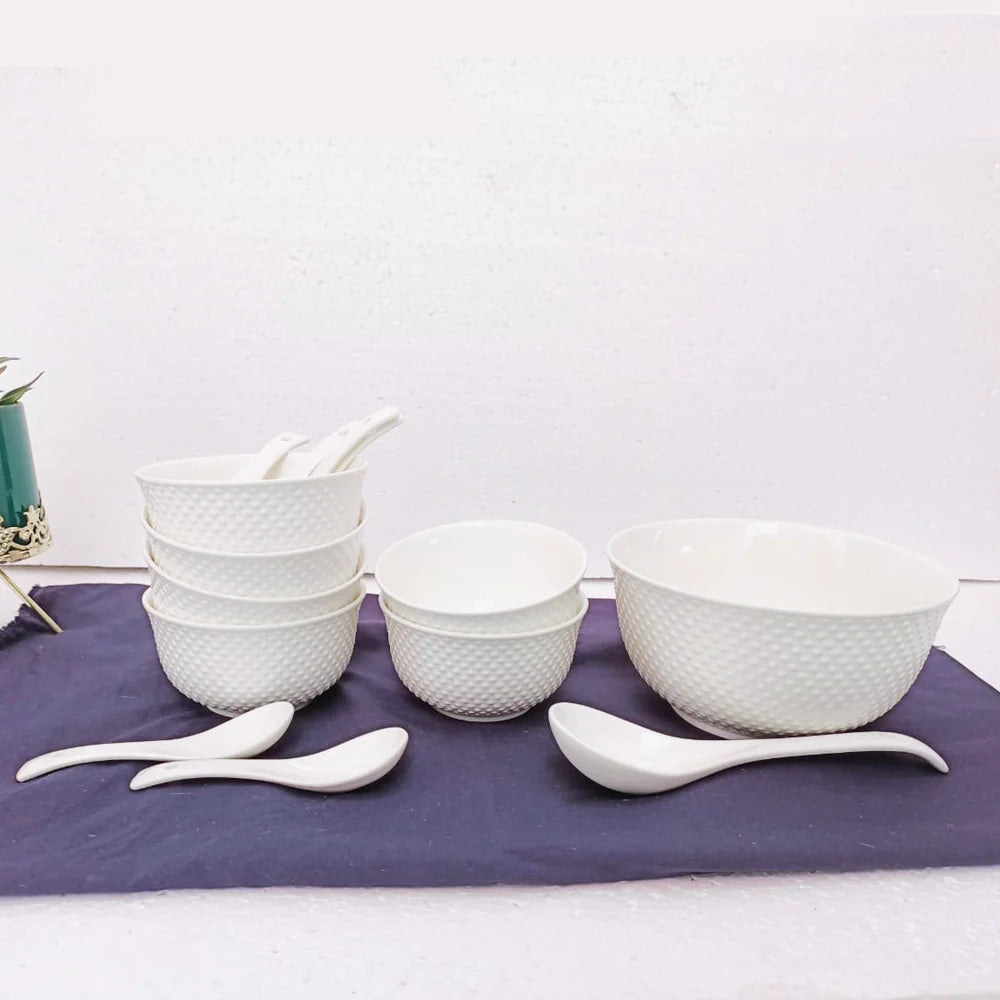 7Pcs Ceramic Soup Bowl Set