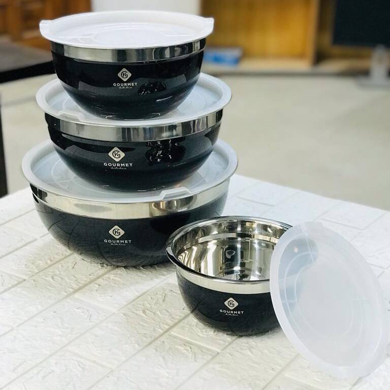 4pcs Premium Steel Bowl Set