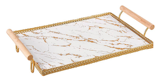 Gold Frame Tray With Handle