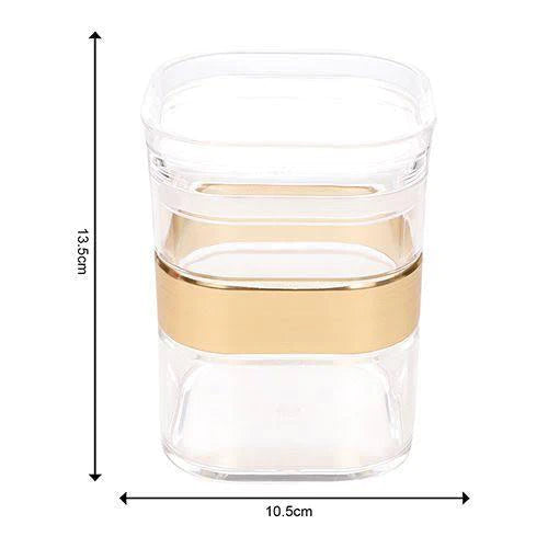 3Pcs Acrylic Golden Line Jar set