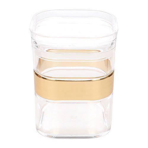 3Pcs Acrylic Golden Line Jar set