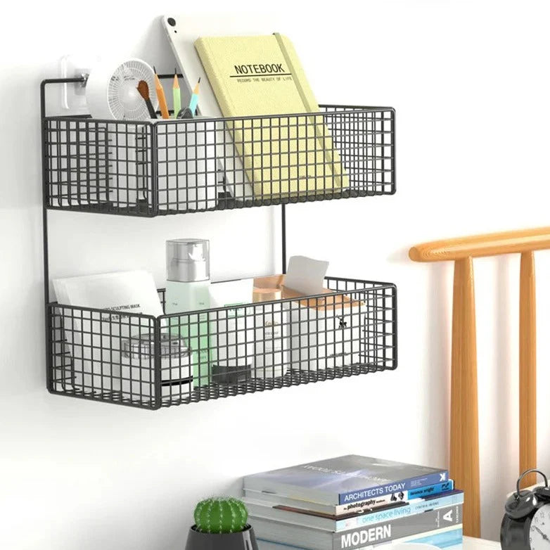 2 Layer Wall Mounted Metal Rack – HBStore