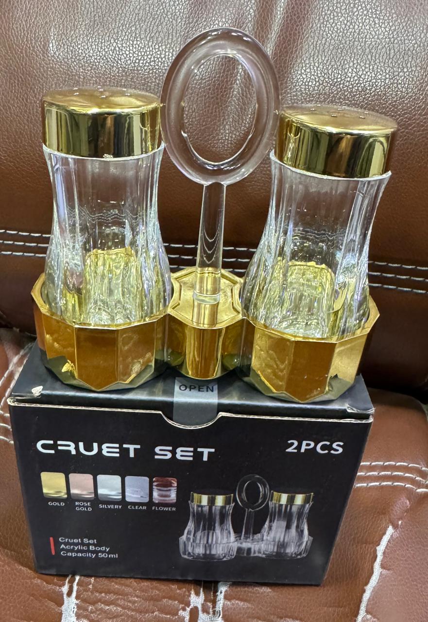 Fancy Acrylic Salt & Pepper Set