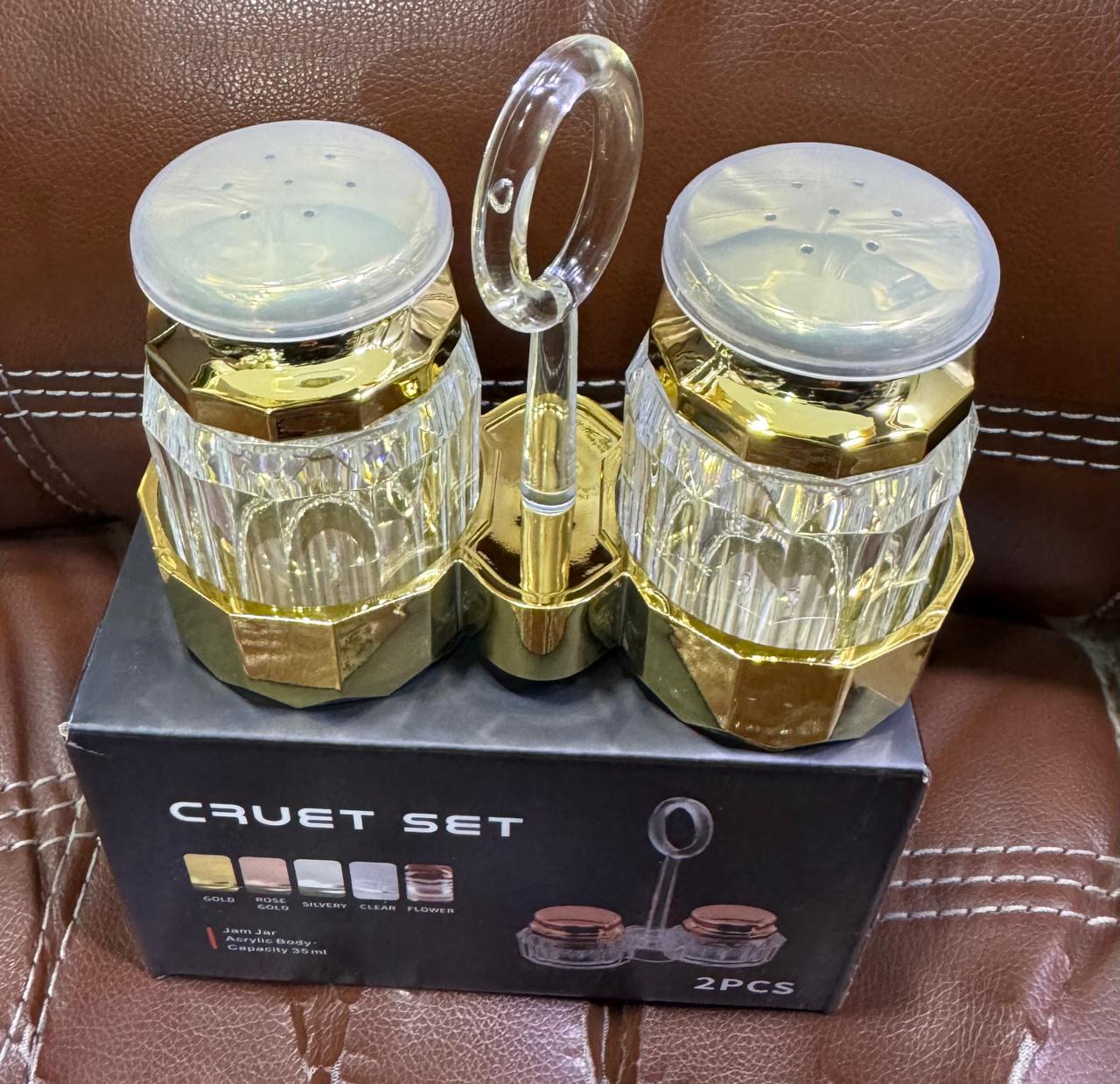 Fancy Acrylic Salt & Pepper Set