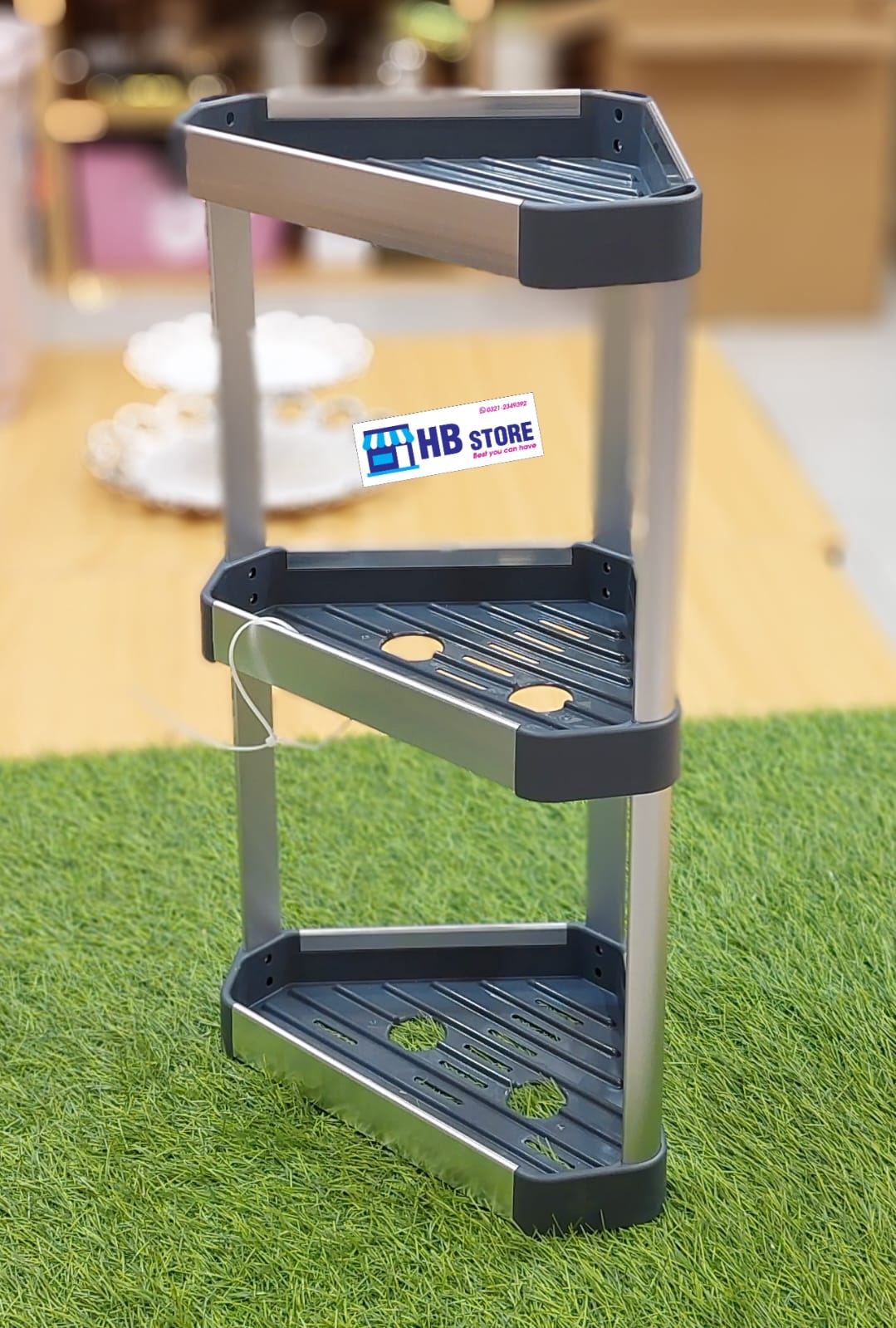 Premium 2 and 3-Tier Multi-Purpose Corner Storage Rack