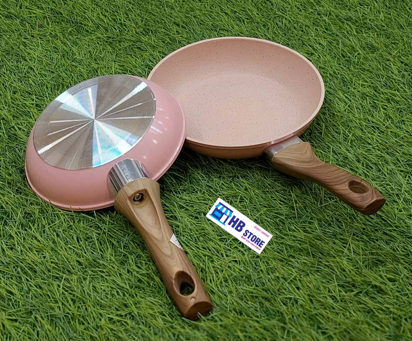 Premium Pink Granite Non-Stick Frying Pan