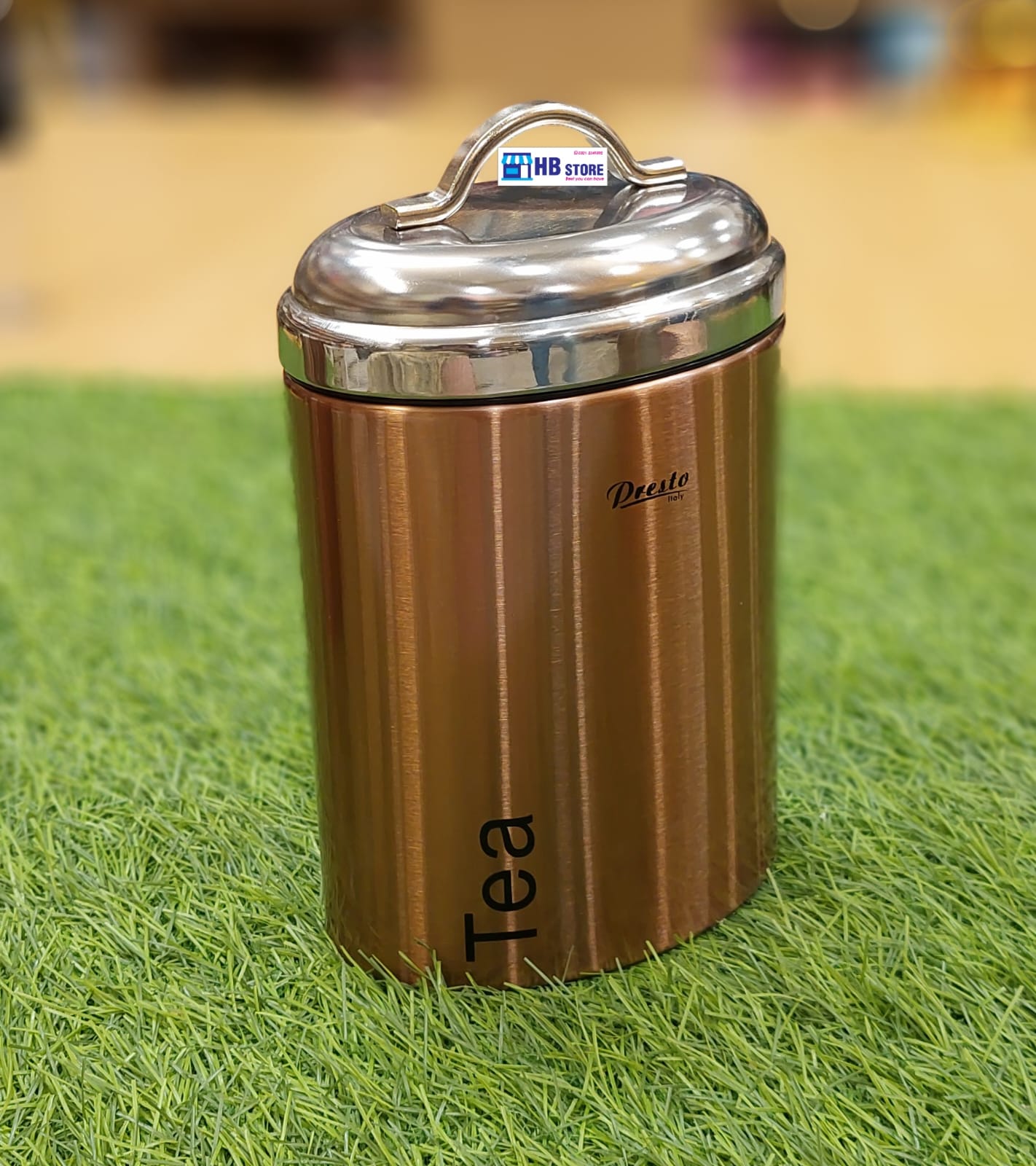 Premium Copper-Tone Stainless Steel Kitchen Canister Set