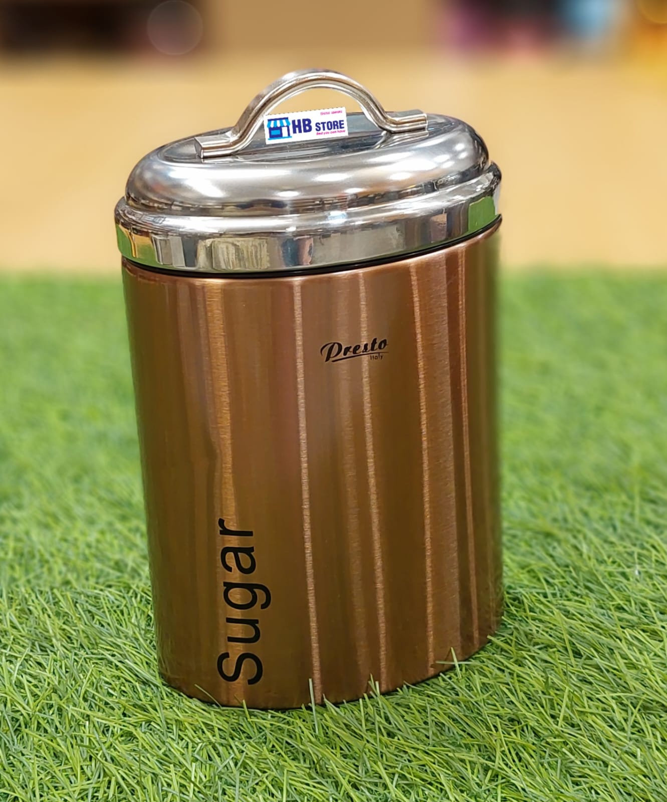Premium Copper-Tone Stainless Steel Kitchen Canister Set