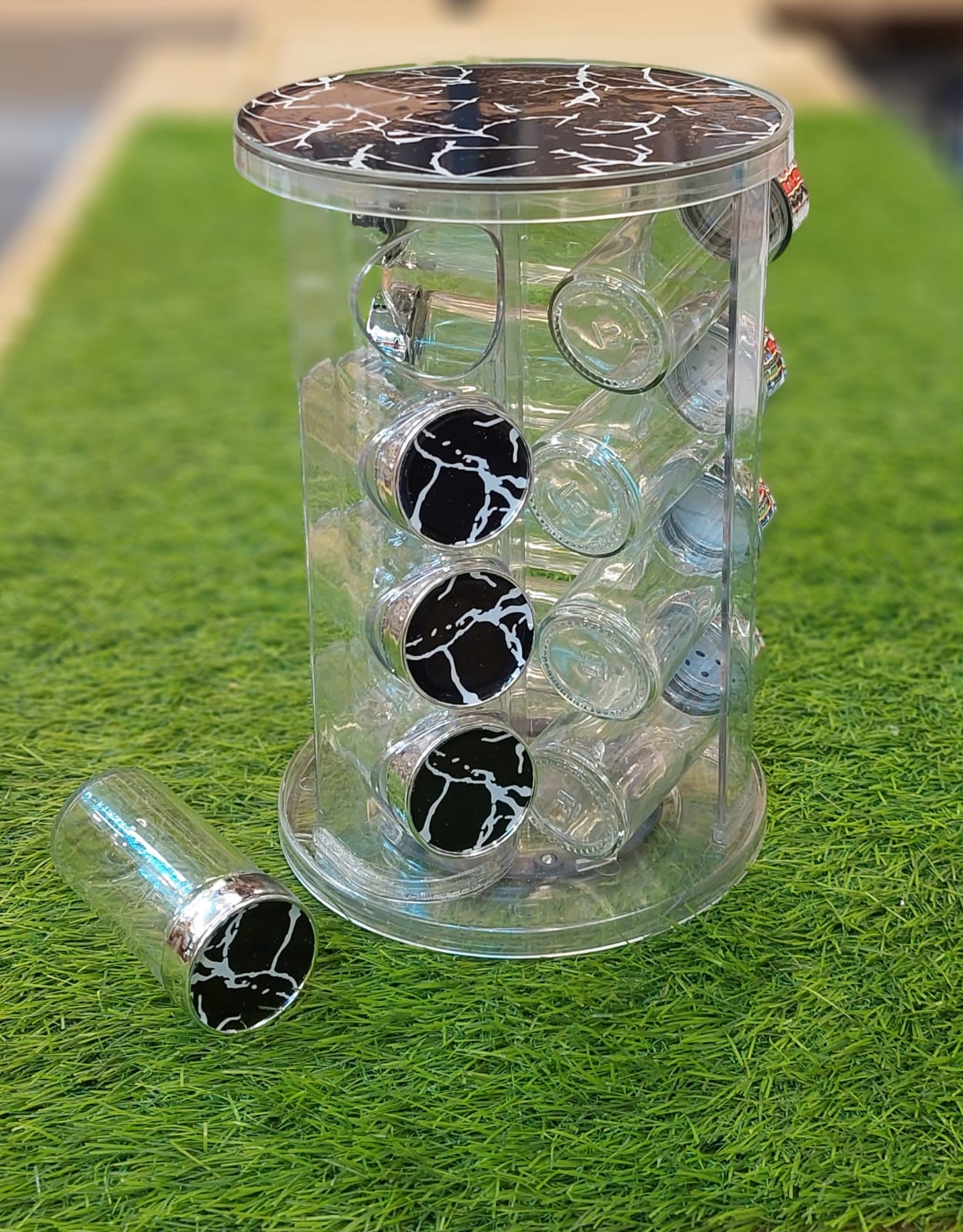 The Ultimate Marble-Top Rotating Spice Rack