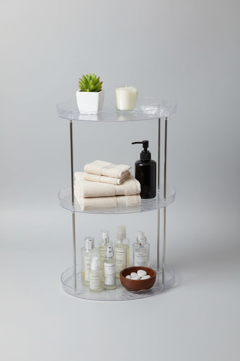 3-Tier Clear Acrylic Countertop Organizer Stand