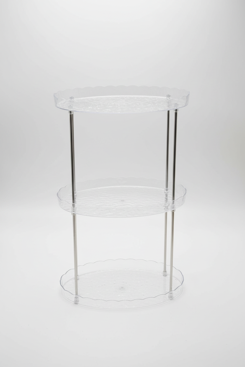 3-Tier Clear Acrylic Countertop Organizer Stand