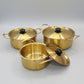 3-Piece Golden Stainless Steel