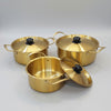 3-Piece Golden Stainless Steel