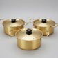 3-Piece Golden Stainless Steel