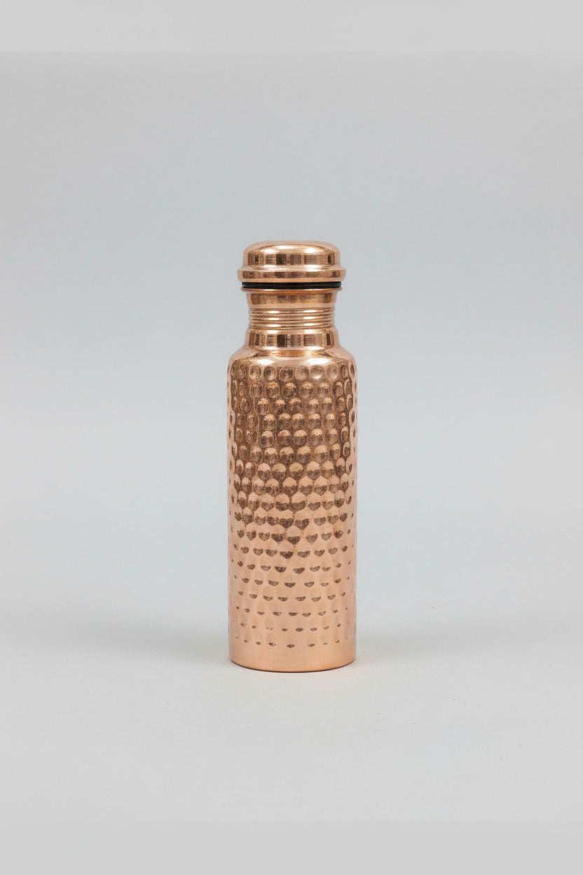 Hammered Pure Copper Water Bottle