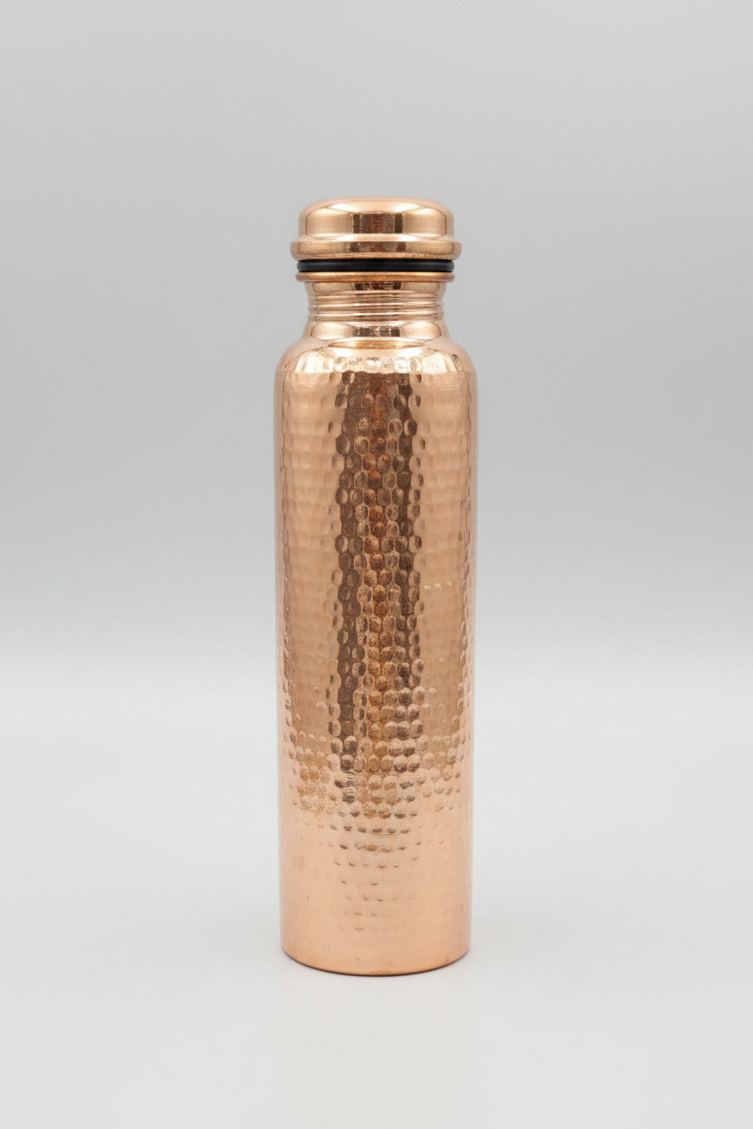 Hammered Pure Copper Water Bottle