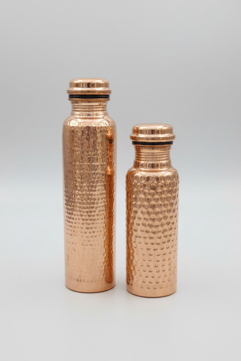 Hammered Pure Copper Water Bottle