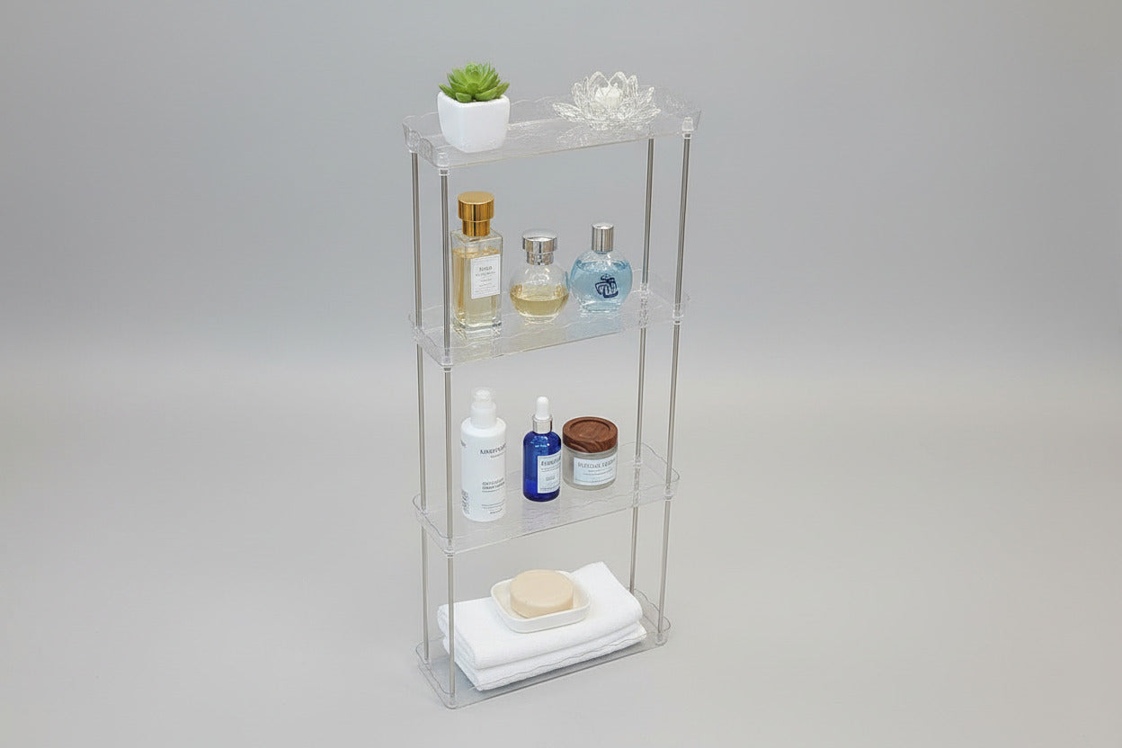 Multi-Tier Clear Acrylic Slim Storage Rack