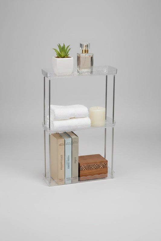 Multi-Tier Clear Acrylic Slim Storage Rack