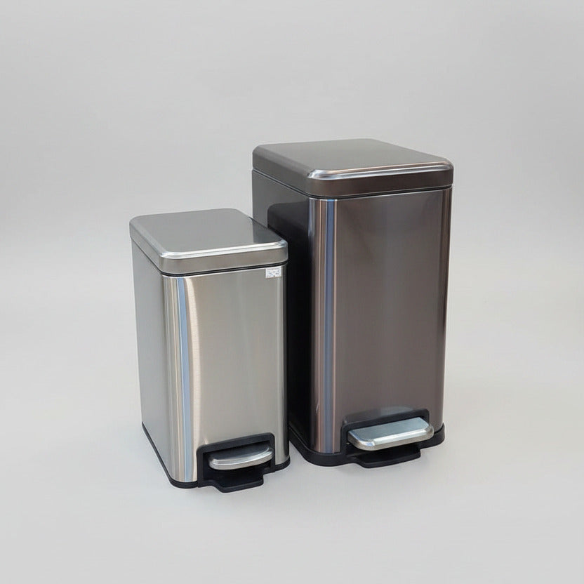 Rectangular Stainless Steel Step Bin