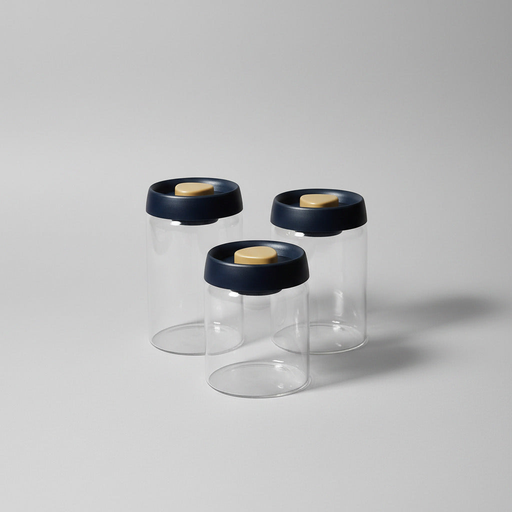 3-Piece Airtight Glass Canister