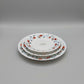 Elegant Floral Opal Glass Dining 18Pcs set
