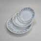 Elegant Floral Opal Glass Dining 18Pcs set