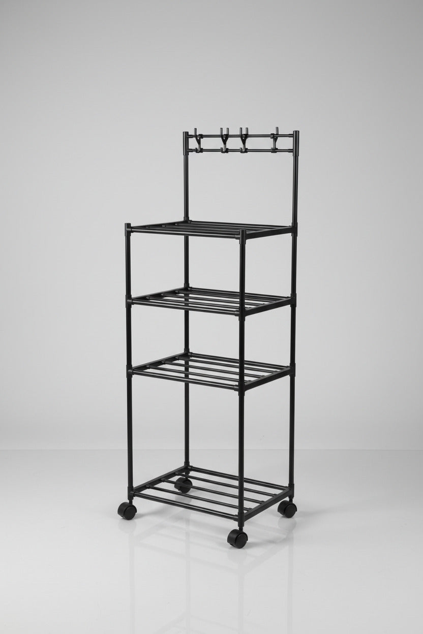Multi-Tier Mobile Kitchen Storage Rack