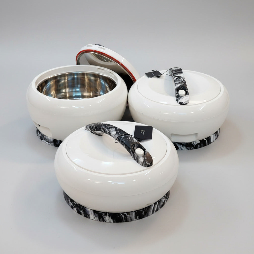 Modern Marble-Accent Insulated Hot Pot