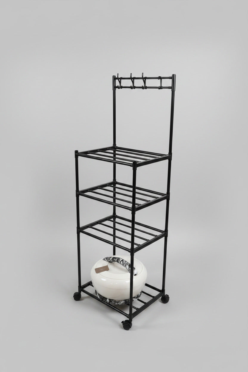 Multi-Tier Mobile Kitchen Storage Rack