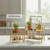 2-Tier Bamboo Countertop Organizer Rack
