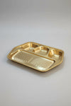 Gold Stainless Steel Divided Dinner Plate