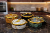 Luxury Marble Finish Insulated Casserole-3PCS SET
