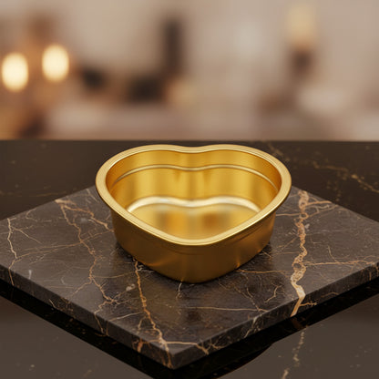 Golden Stainless Steel Heart-Shaped Baking Molds