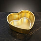 Golden Stainless Steel Heart-Shaped Baking Molds