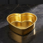 Golden Stainless Steel Heart-Shaped Baking Molds