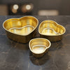 Golden Stainless Steel Heart-Shaped Baking Molds