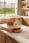 Round Clear Rice & Grain Dispenser Container