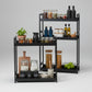 Slim Matte Black Multi-Tier Storage Shelves