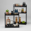 Slim Matte Black Multi-Tier Storage Shelves