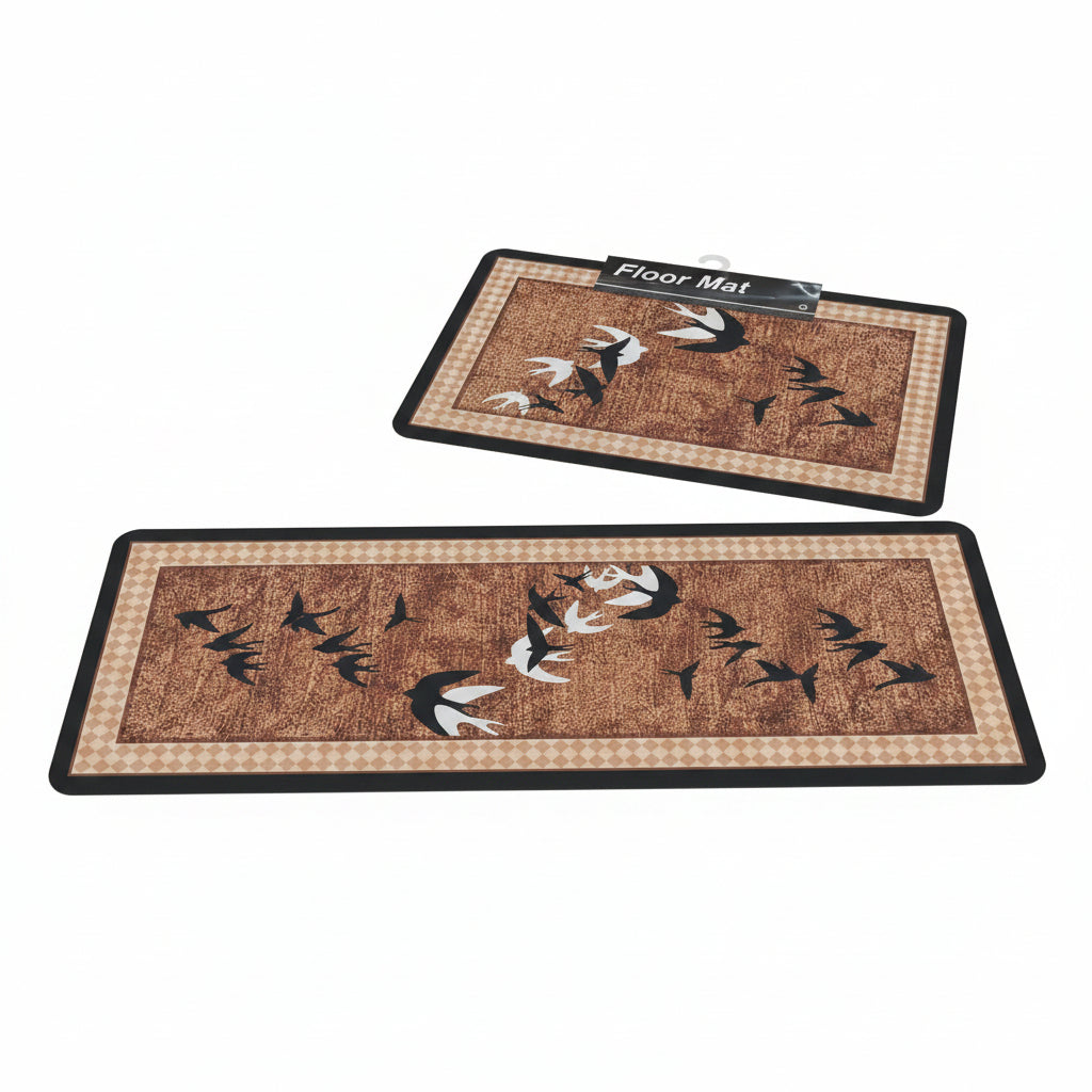 Artisan Floors Ultra-Low 3mm Non-Slip Artistic 2-Piece Rug Set