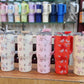 Floral & Bow Insulated Travel Tumbler with Handle